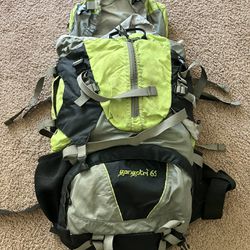 Backpack Rucksack Large, 17 gallon / 65 Liters, Padded Shoulder Straps, Sturdy Frame,