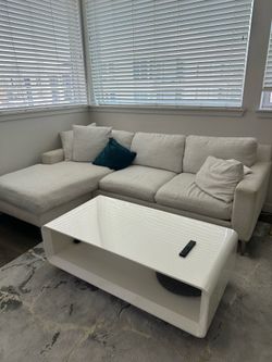 Sofa and coffee table from Scandinavian design