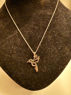 Silver Hummingbird Pendant Necklace