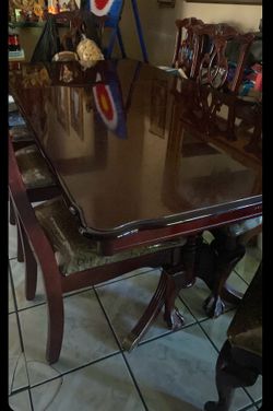 Vintage dinner table