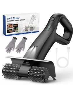 Electric Grill Brush with 2 Brush Heads, 800RPM