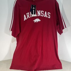 Adidas NCAA Arkansas Razorbacks Short Sleeve Shirt Men Size XL