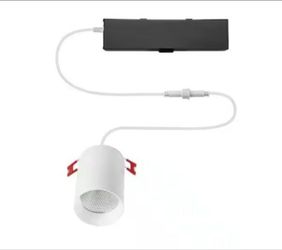 Commercial Electric Cylinder Integrated LED 3 in Round Canless Recessed Light for Kitchen Bathroom Livingroom, White Soft White