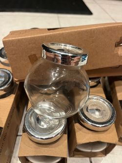 (15) little glass jars