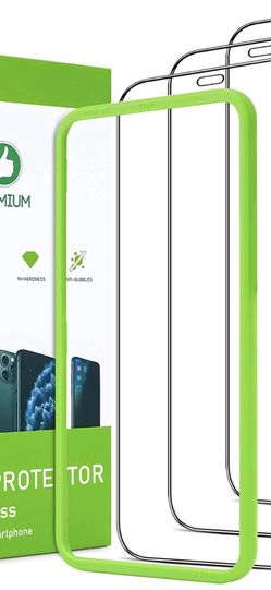 FILUV Screen Protector Compatible with iPhone 12/iPhone 12 Pro 2020 6.1inch Full Coverage Premium Tempered Glass, 3 Pack