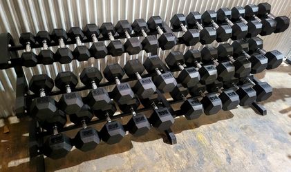 Dumbbells, Bumper Plates, Kettlebells, Barbells, Power Racks and more!