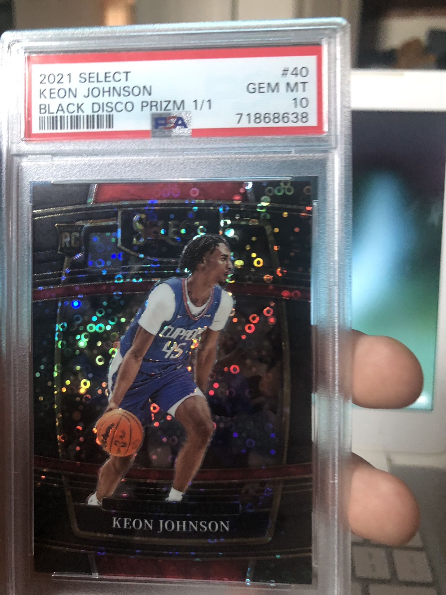 *Negotiable* Keno Johnson Black Disco Prizm 1/1 One-Of-One Rookie Card Psa 10