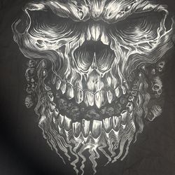 Hot Leathers Black Jp Shredder Skull Shirt 3XL