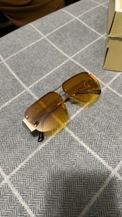 true religion Amber Lens Sunglasses Gold Frame