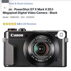 Canon G7x Mark ii Camera 