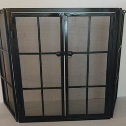 Vintage Fireplace Screen/ Christmas Stocking Holder
