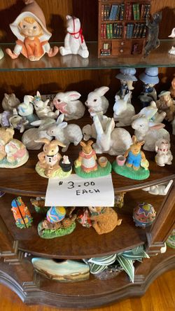 Easter rabbits. Three dollars each.