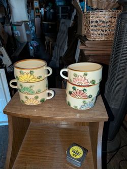 SET OF 6 STONEWARE SOUP BOWLS