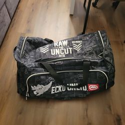 Echo Raw Uncut Duffle BLACK Bag W Wheels 