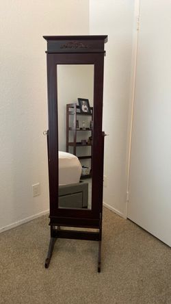 Antique Redwood jewelry box stand