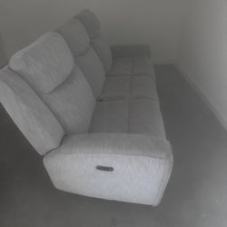  Grey  Power Reclining Sofa With USB
