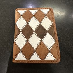 Checkered, Genuine Leather Wallet
