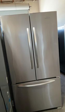 Kitchen Aid 3 Door Silver Fridge
