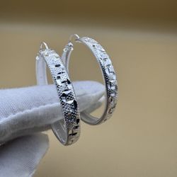 Plata 925 Arracada Mediana. 