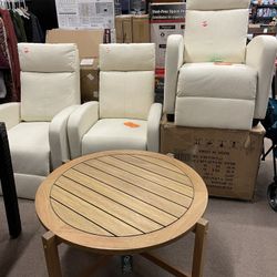 White Recliner New $99 Each 