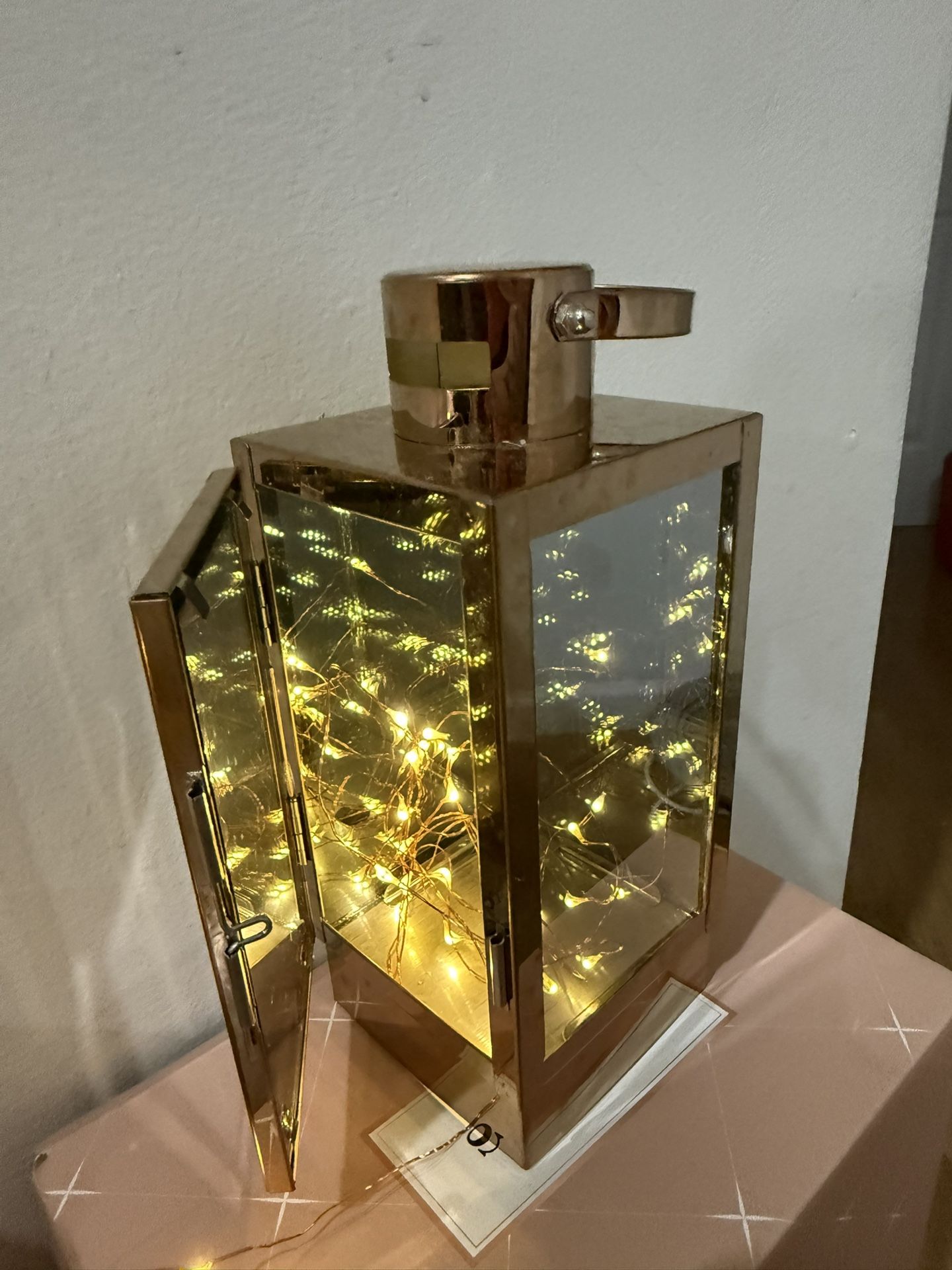 Mirabella Rose Gold Lantern