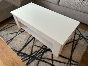 Lift-Top Coffee Table, White – Like New