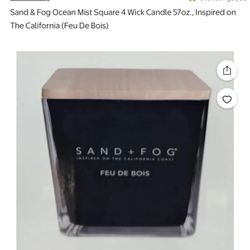 Sand & Fog Ocean Mist Square 4 Wick Candle 57oz., Inspired on The California (Feu De Bois)