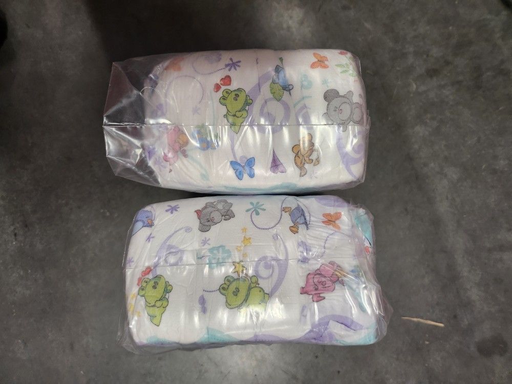 BABY DIAPERS  size 2.   ( 2 bags for $5.00)