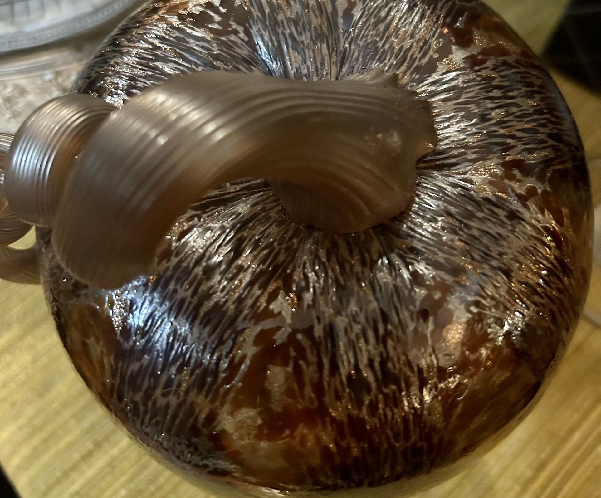 Unique Mercury Amber Glass Decor 