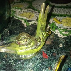 Unique Vintage Hand Blown Glass Snail