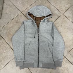 Burberry zip up hoodie grey medium