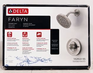Delta Caryn Shower Trim Kit Brushed Nickel – Complete Set