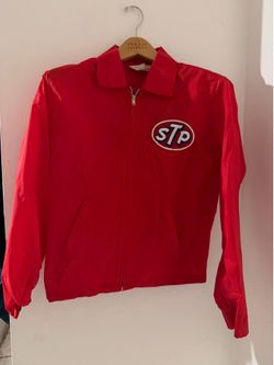 vintage STP motor oil nylon racing team windbreaker jacket