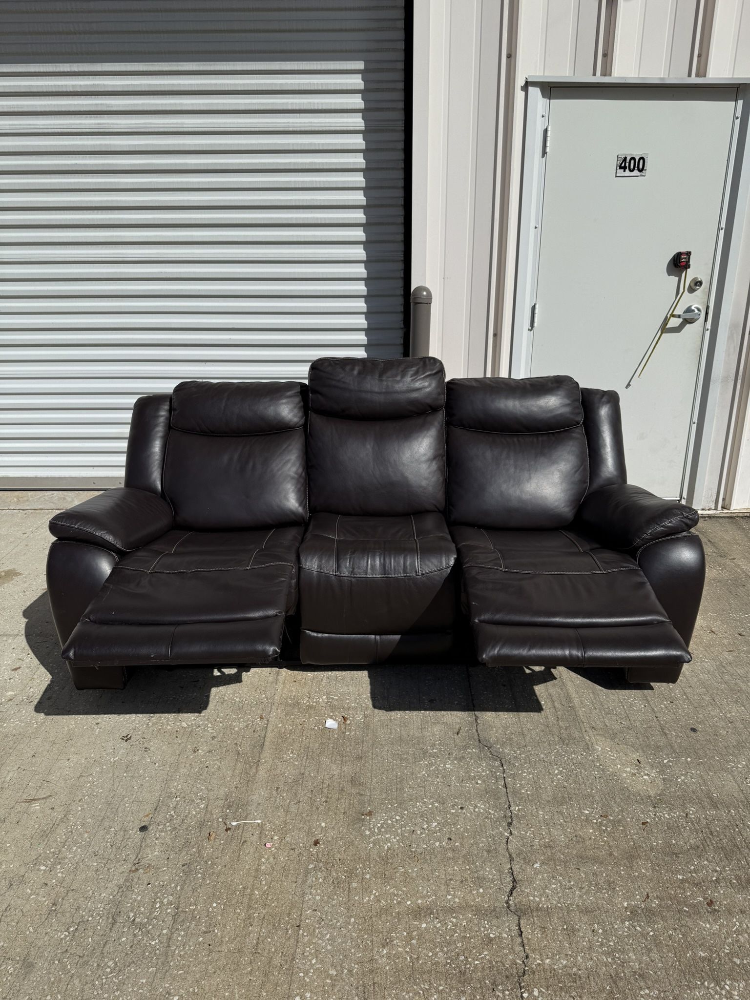 Leather Reclining Sofa