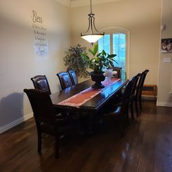 8 Piece Family Dining Room Table With Chairs 