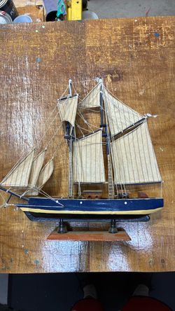 Decorative Wooden Sailboat Model