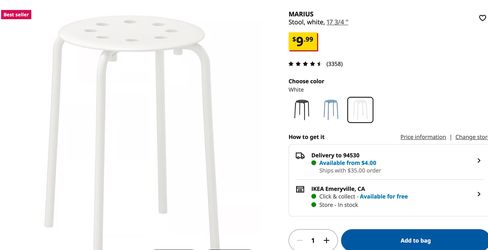 ikea MARIUS Stool x2