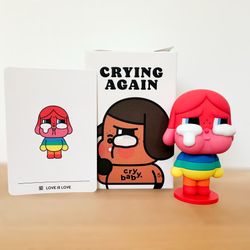 Pop Mart CryBaby Crying Again 05 LOVE IS LOVE Blind Box Figure Rainbow Stripes NEW