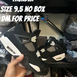Jordan 4s White Thunder Size 9.5 