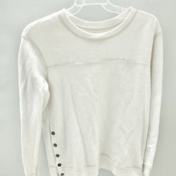 Abercrombie & Fitch White Soft A&F Fleece Sweatshirt Women’s Size Small