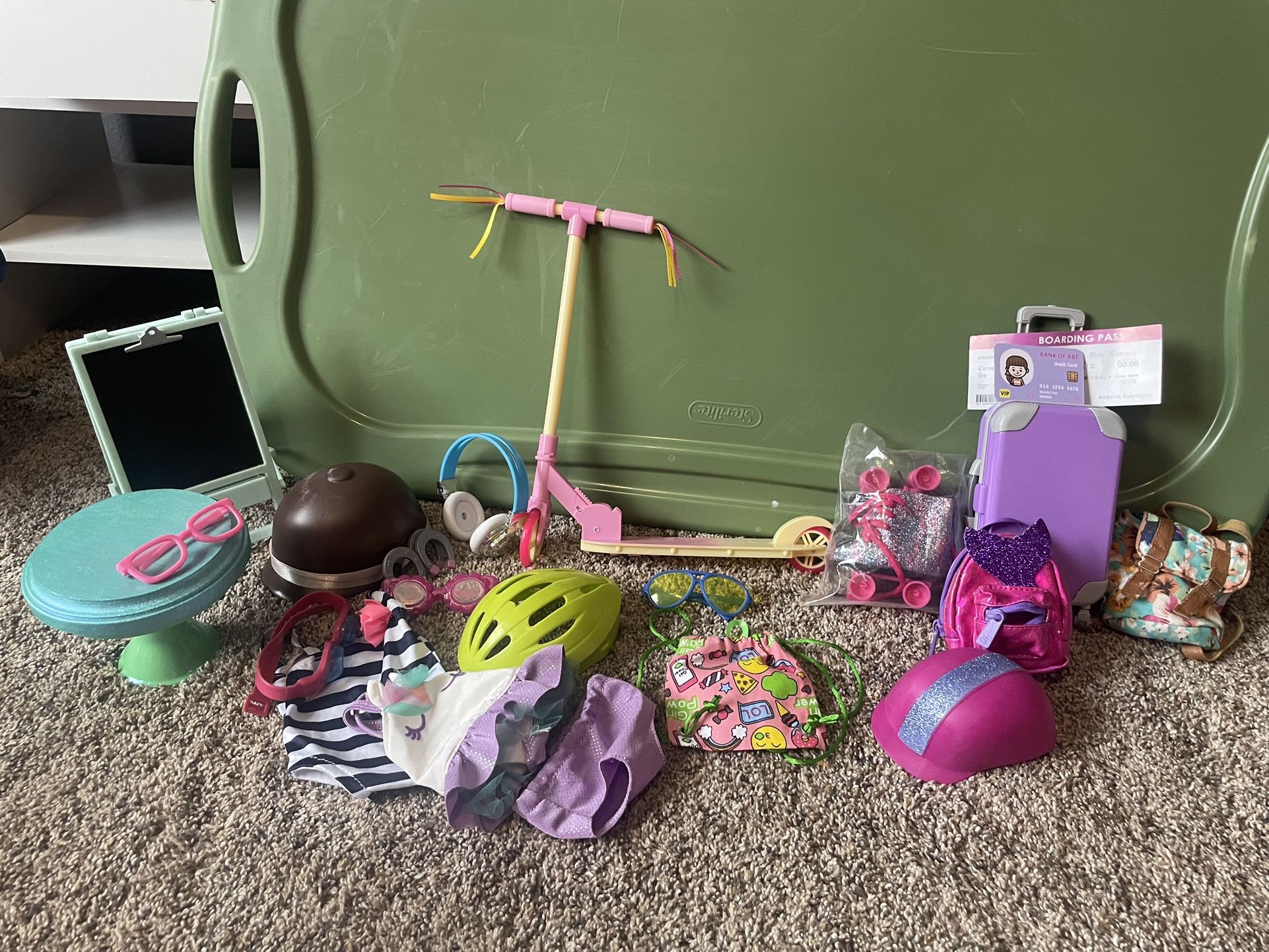 Doll Scooter Roller Skates American Girl My Life Our Generation 