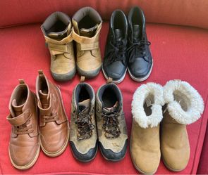 Used boys boots, cleats and girls boots