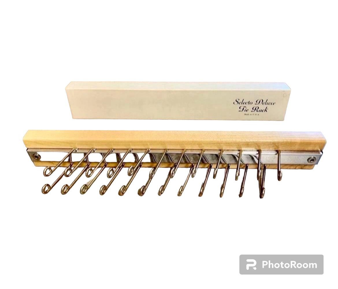 Selecto Deluxe Tie Rack Holder Organizer