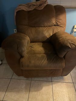 Brown recliner chair