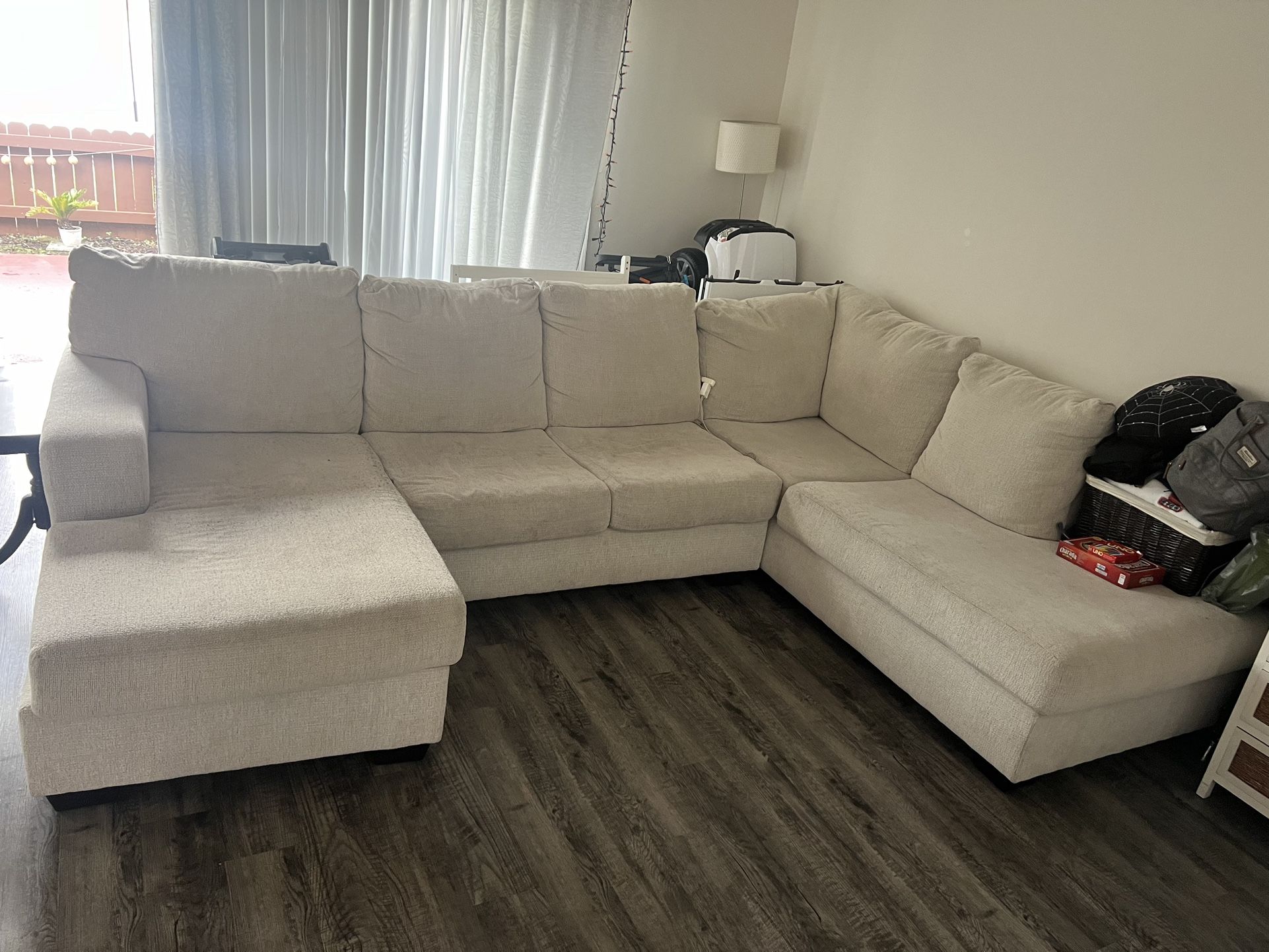 Cream U Shaped Couch