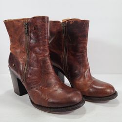 Freebird By Steven Bama Cognac Brown Leather Boots Women's Size 7
