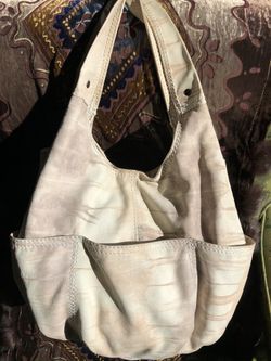 Suede  Marble Look Handbag