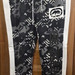 Ecko Unltd Men's Sweatpants Puff Print Colorblock Fleece Jogger