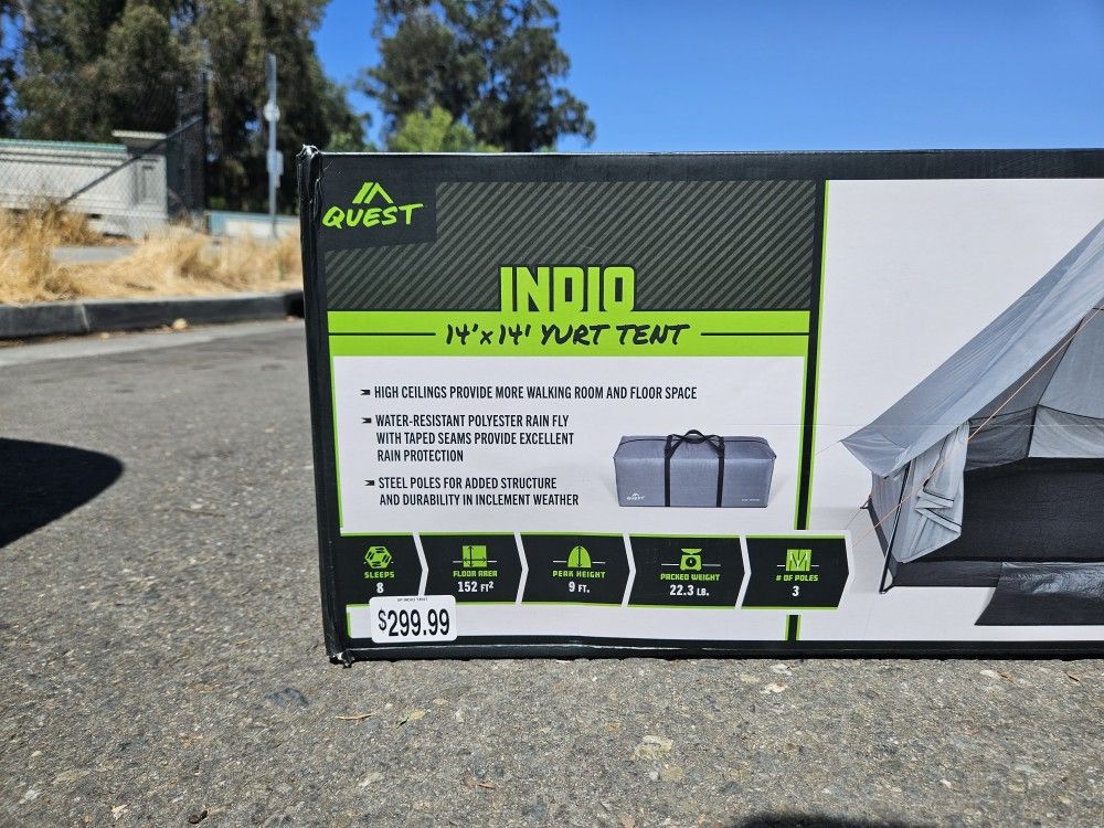 **New In The Box Indio 14x14 Yurt Tent Sleeps 8 **