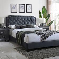 Gray Queen Bed Frame 